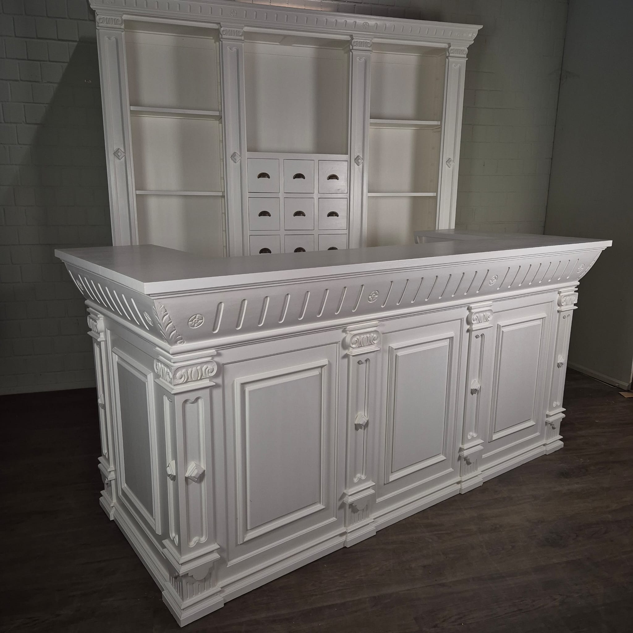 Theke Tresen Ladentisch Anna 2,50 m Teakholz – Bild 4