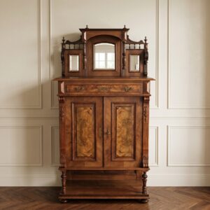 Vertiko mit Aufsatz Gründerzeit 1880 Nussbaum