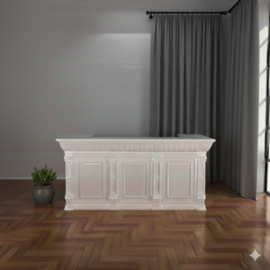 Theke Tresen Ladentisch Anna 2,50 m Teakholz