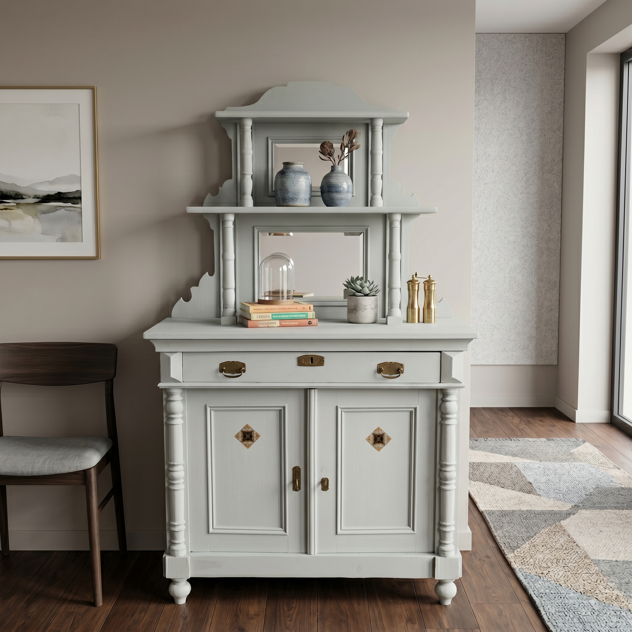 Buffetschrank Küchenbuffet Gründerzeit 1880 Kiefer – Bild 2
