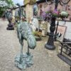 Skulptur Dekoration Afrikanischer Strauß Bronze 1,87 m – Bild 7