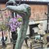 Skulptur Dekoration Afrikanischer Strauß Bronze 1,87 m – Bild 4