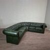 Chesterfield Sofa Eckcouch Ecksofa Dunkelgrün 2,90 m x 2,40 m