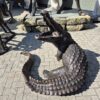 Skulptur Deko-Figur Krokodil Bronze 1,37 m – Bild 2