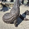 Skulptur Deko-Figur Krokodil Bronze 1,37 m – Bild 7