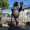 Skulptur Deko-Figur Bär Bronze 1,95 m