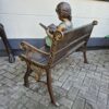 Skulptur Deko-Figur Mädchen auf Bank Bronze 1,15 m – Bild 10