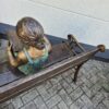 Skulptur Deko-Figur Mädchen auf Bank Bronze 1,15 m – Bild 11