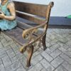 Skulptur Deko-Figur Mädchen auf Bank Bronze 1,15 m – Bild 9