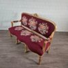 Sofa Couch & 4 Sessel Biedermeierstil Bordeaux Setpreis – Bild 4