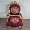 Sofa Couch & 4 Sessel Biedermeierstil Bordeaux Setpreis – Bild 6