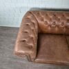 Chesterfield Sofa Couch Leder Braun 1,80 m – Bild 4