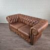 Chesterfield Sofa Couch Leder Braun 1,80 m – Bild 3