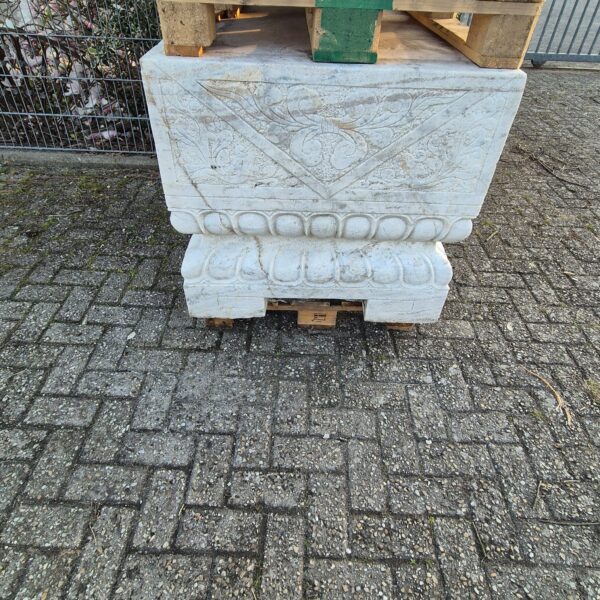 Marmor Dekoration Skulptur Löwen auf Sockel 1,65 m Set – Bild 10