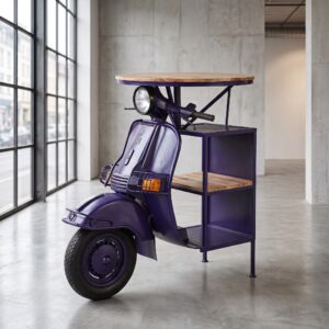 Stehtisch Bartisch Scooter Mangoholz Metall 1,07 m