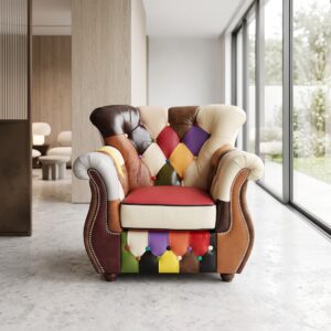 Chesterfield Sessel Leder Modell Karneval