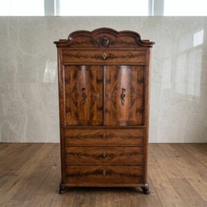 Geschirrschrank Kabinettschrank Biedermeier 1850 Mahagoni