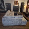 Eckcouch Ecksofa Sofa Couch Hellgrau 2,90 m x 1,90 m Velours – Bild 6