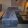 Eckcouch Ecksofa Sofa Couch Blau 2,90 m x 1,90 m Velours