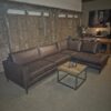 Eckcouch Ecksofa Sofa Couch Braun 3,06 m x 2,00 m PU-Leder
