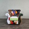 Chesterfield Sessel Leder Modell Karneval – Bild 3