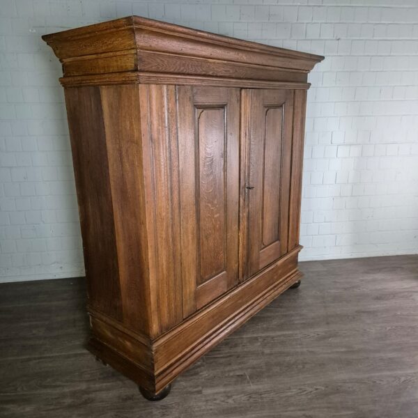 Kleiderschrank Schrank Biedermeier 1800 Eiche – Bild 4