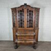 Vitrine Kabinettschrank Geschirrschrank Barock 1780 Nussbaum
