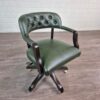 Chesterfield Bürostuhl Schreibtischstuhl Leder Grün