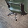 Chesterfield Bürostuhl Schreibtischstuhl Leder Grün – Bild 5