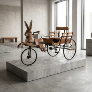 Hase mit Kutsche Kinderfahrzeug 1,75 m