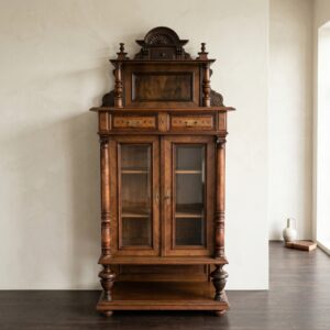 Vertiko mit Aufsatz Gründerzeit 1880 Nussbaum