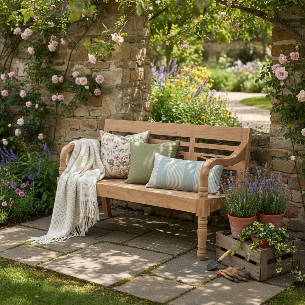 Holzbank Gartenbank Bank Teakholz 1,50 m – Bild 2