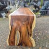 Baumstamm Stehtisch Bartisch L-Form Teakholz 3,70 m – Bild 7
