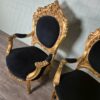 Barockstuhl Stuhl Schwarz-Gold Neubarock Set – Bild 4