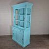 Vitrine Bücherschrank Massivholz Türkis 1,30 m – Bild 3