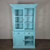 Vitrine Bücherschrank Massivholz Türkis 1,30 m – Bild 11