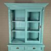 Vitrine Bücherschrank Massivholz Türkis 1,30 m – Bild 8