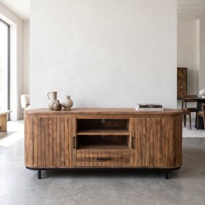 Sideboard Anrichte Oval Teakholz 2,20 m