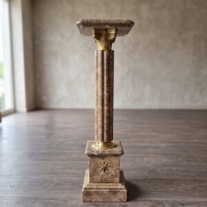 Säule Pfeiler Marmor Braun-Beige 1,05 m