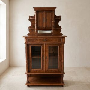Vertiko mit Aufsatz Gründerzeit 1880 Mahagoni