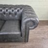 Chesterfield Sofa Couch Leder Anthrazit 2,00 m – Bild 6