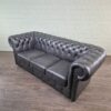 Chesterfield Sofa Couch Leder Anthrazit 2,00 m – Bild 4