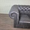 Chesterfield Sofa Couch Leder Anthrazit 2,00 m – Bild 5