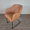 Stuhl Küchenstuhl Esszimmerstuhl Leder Cognac – Bild 7