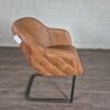 Stuhl Küchenstuhl Esszimmerstuhl Leder Cognac – Bild 2