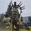 Dekoration Skulptur Hirsch Gusseisen 1,73 m – Bild 4