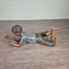Skulptur Dekoration Junge Bronze 1,07 m – Bild 4