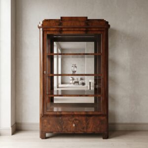Vitrine Geschirrschrank Biedermeier 1820 Mahagoni