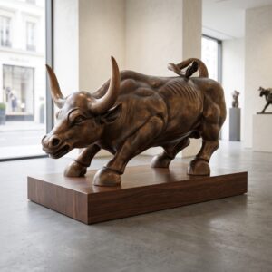 Dekoration Skulptur Stier Bronze 0,60 m
