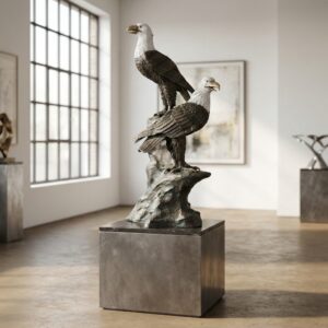 Bronze-Skulptur Dekoration Adler 1,00 m